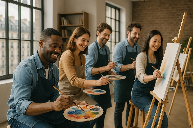 Organiser un team building à paris et en Île-de-France peinture