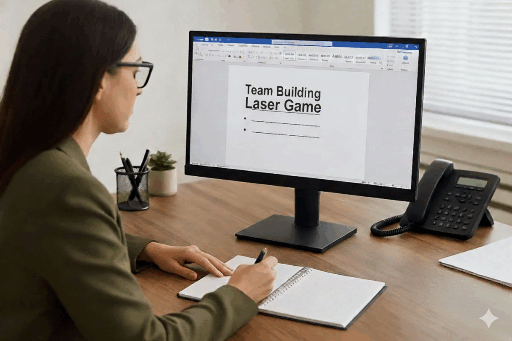 Organiser team building laser game