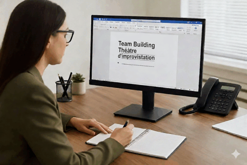 Organiser team building theatre improvisation