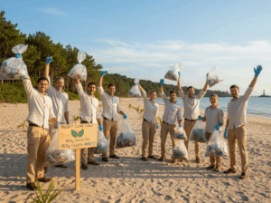 team building activité écologique rse plage