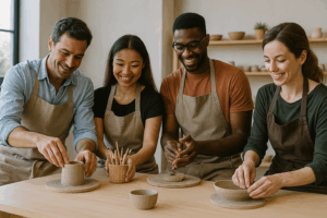 team building atelier créatif poterie