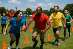team building olympiade course d'obstacle